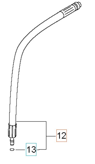 Slangestik Sp 5926176-13 i gruppen Reservedele / Reservedele Højtryksrensere / Reservedele Husqvarna PW460 hos GPLSHOP (5926176-13)