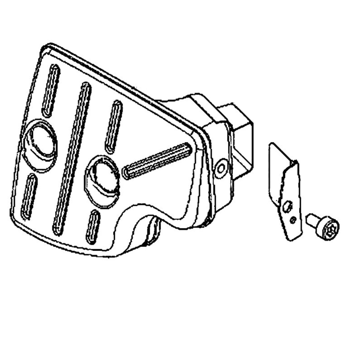 Komplet Lyddæmper 5933330-01 i gruppen Reservedele / Reservedele Motorsave / Reservdele Husqvarna T525 hos GPLSHOP (5933330-01)