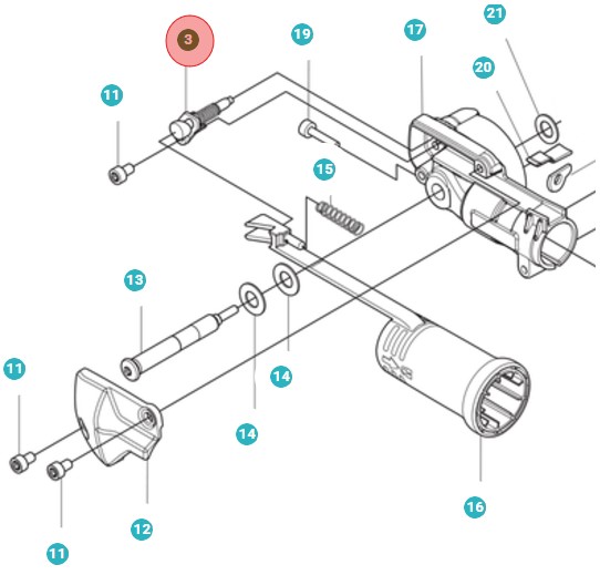 Låsestift Assy i gruppen Reservedele / Reservedele Hækkeklippere / Reservedele Husqvarna 525HE4 hos GPLSHOP (5979739-01)