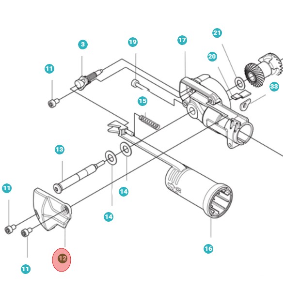 Dæk Gearhus i gruppen Reservedele / Reservedele Hækkeklippere / Reservedele Husqvarna 525HE4 hos GPLSHOP (5979740-01)