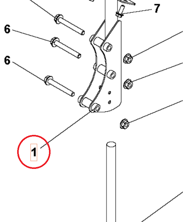 Spur Støtte Sort Ral9005 5986805-01 i gruppen  hos GPLSHOP (5986805-01)