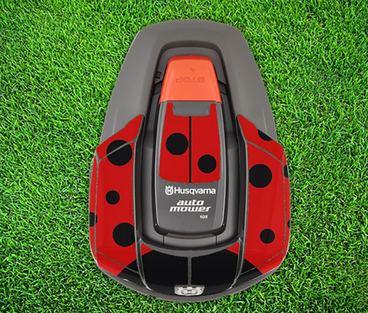Mærkatsæt Ladybug Automower 105 / 305 / 308 5992924-01 i gruppen Tilbehør Robotplæneklipper / Foliesæt hos GPLSHOP (5992924-01)