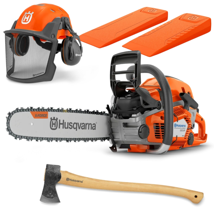 Husqvarna 550 XP Mark II 15'' Professionel Fældepakke i gruppen Husqvarna Skov og have produkter / Husqvarna Motorsave / Professionelle motorsave hos GPLSHOP (9676908pkt)