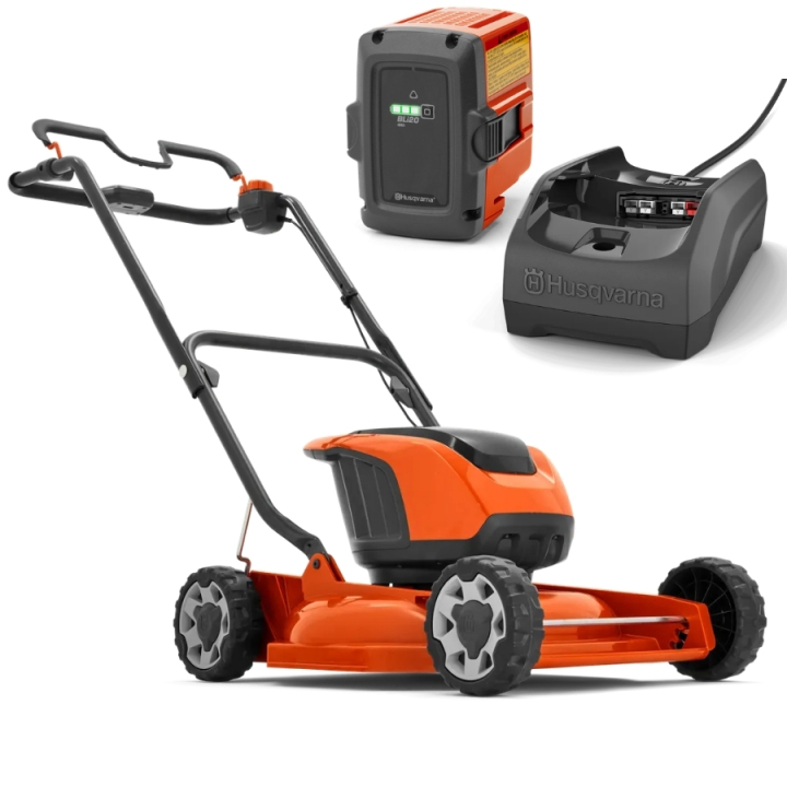 Husqvarna LB 146i Batteridrevet Plæneklipper + BLi20 & C80 i gruppen Husqvarna Skov og have produkter / Husqvarna Plæneklippere / Batteriplæneklipper hos GPLSHOP (9678621-05)
