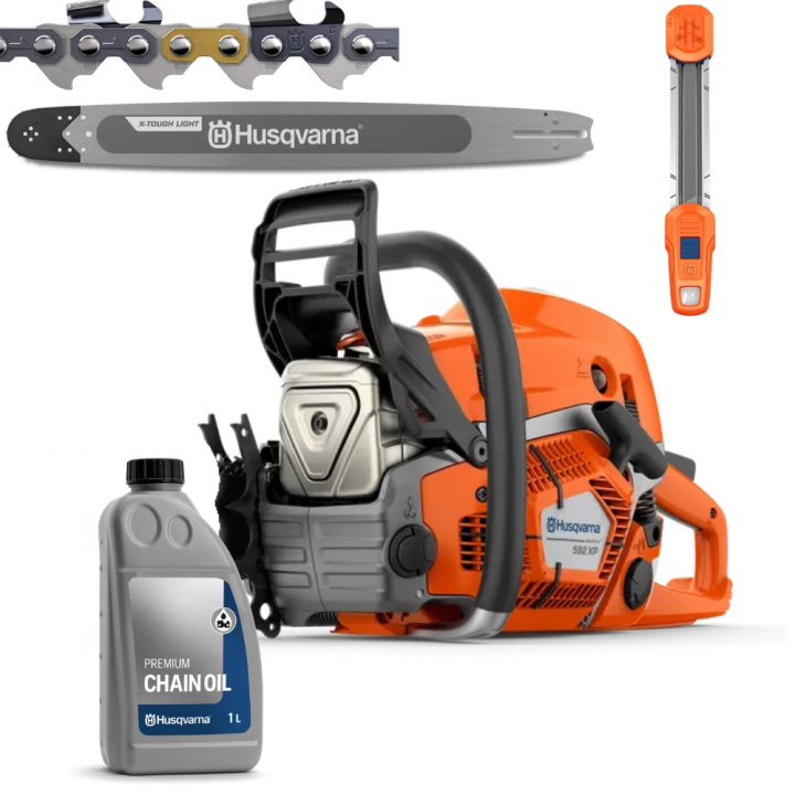 Husqvarna 592 XP®G 28'' startpakke i gruppen Husqvarna Skov og have produkter / Husqvarna Motorsave / Professionelle motorsave hos GPLSHOP (9704934)