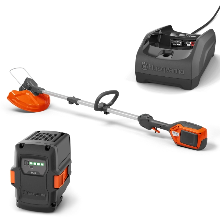 Husqvarna 215iL Tri-Cut Batteritrimmer + B70 & C80 i gruppen Husqvarna Skov og have produkter / Husqvarna Buskryddere & Trimmers / Batteri Buskryddere & Trimmere hos GPLSHOP (9705360-10)