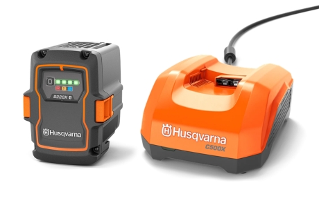 Batteri & oplader sæt B220X & C500X i gruppen Husqvarna Skov og have produkter / Husqvarna Batteri serie / Tilbehør Batteri serie / Sæt med batteri og oplader hos GPLSHOP (9706078)