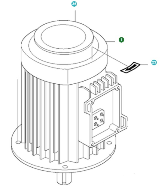 Elmotor 9,2 kW, 230 v
