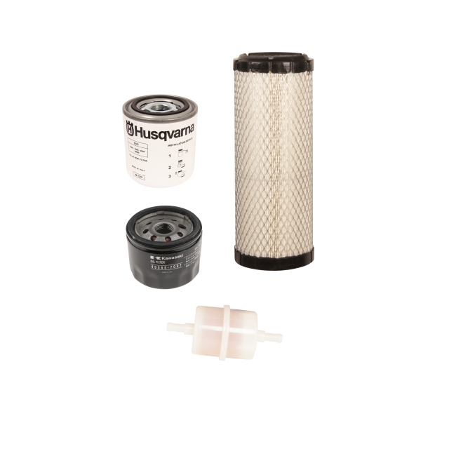Vedligeholdelsessæt med motoroliefilter, luftfilter, brændstoffilter, hydraulikoliefilter - hver 200 timer
