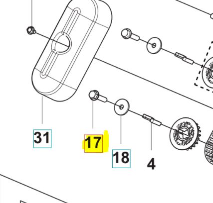 Skrue M8X35 Venstrehåndt Gevind 5825085-01
