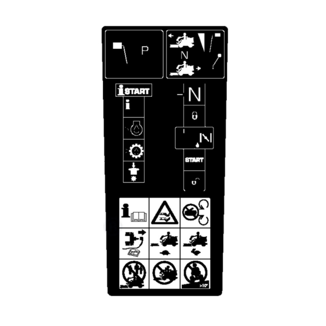 Advarsel/Start Mærkat P524 5825700-06