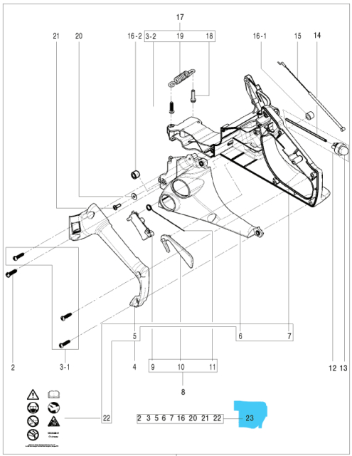 Bagerste Håndtag Assy 5826311-01