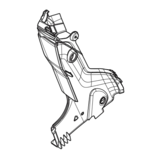 Dækslet ratsøjle, venstre