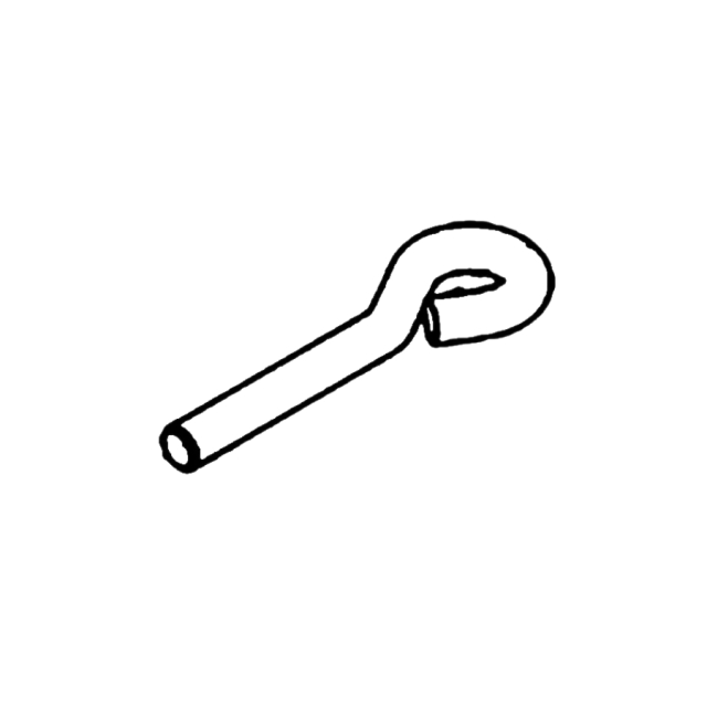Boltøjebolt 3/8-16 x 1-3/4 x 3-1/4 tommer rustfri klar zink