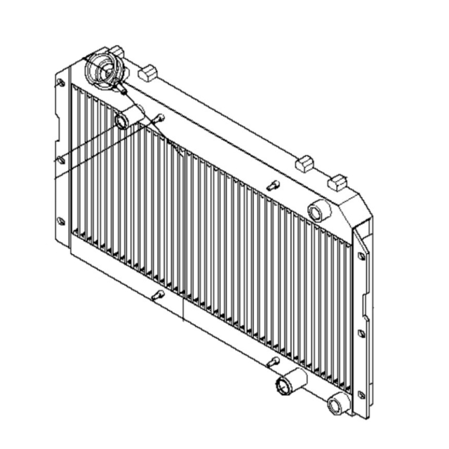 Vand- og oliekøler komplet
