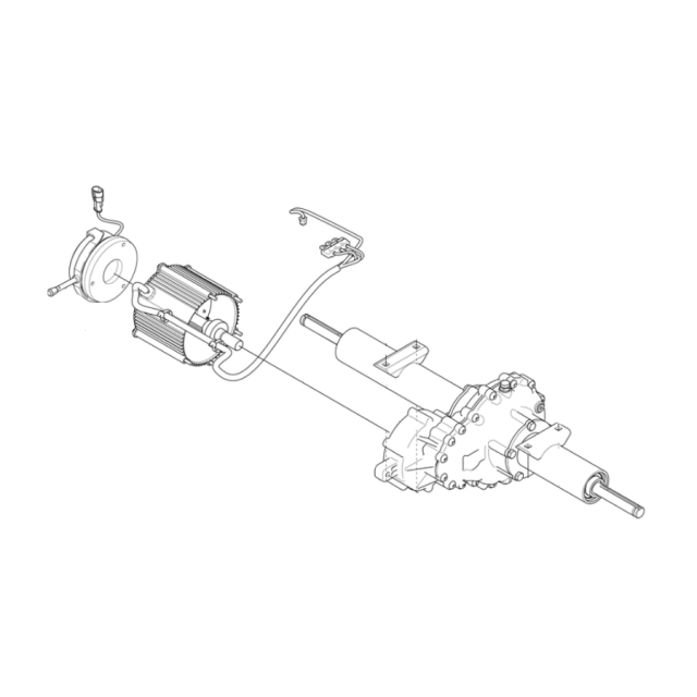 Transakselenhed TP400R med drivmotor og P-bremse