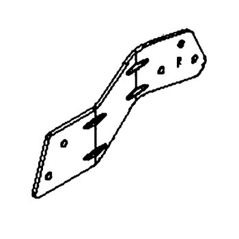 Beslag højre forreste støtteram