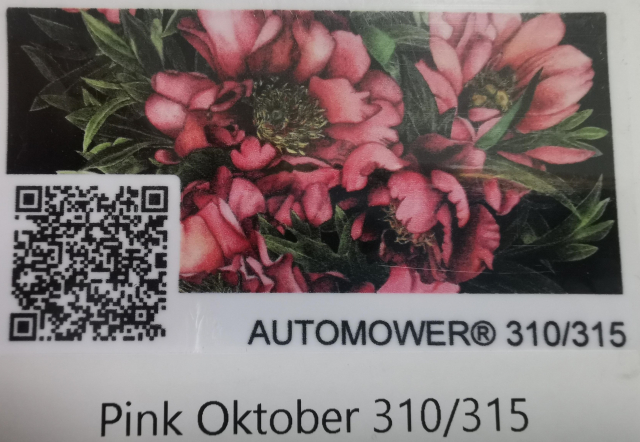 Foliesæt til Automower 310/315- Pink Oktober
