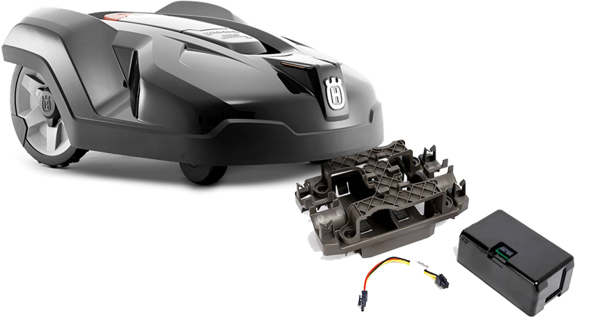 Virksomhedsbeskrivelse Kom op udskiftelig Udskift batteriet på Husqvarna Automower 320, 330X og 420