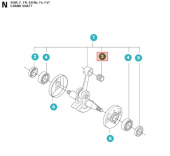 Stempelstiftleje Husqvarna 340, 345, 350 5014516-01 Stempelstiftleje Husqvarna 340, 345, 350 5014516-01