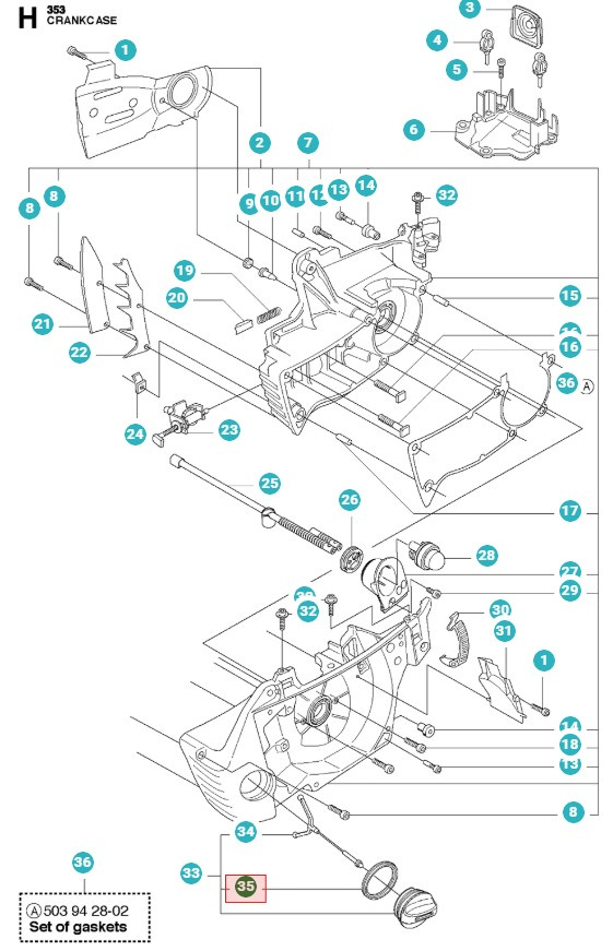 Brændstofdækselpakning 501626801 5016268-01