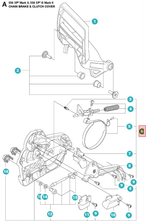 Koblingsdæksel Komlpett 550XP / 560XP