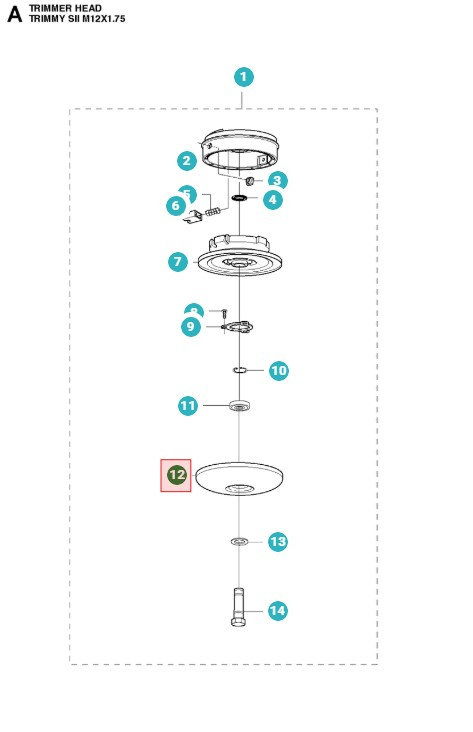 Bundplade trimmerhoved Trimmy S II