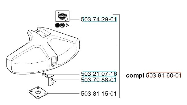 Trimmer beskyttelse 240R, 245RX, 250RX, 252RX