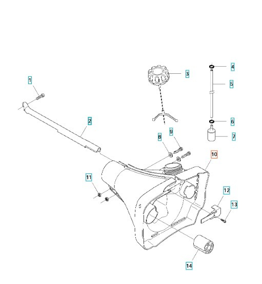 Brændstoftank Jonsered BC, FC, CC 2145, 2245