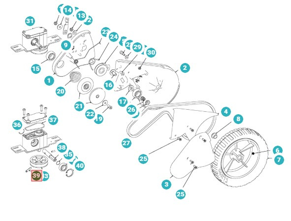 Rørstift Remskive Spurgear
