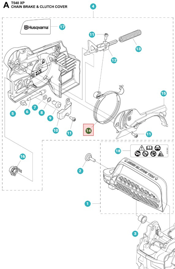 Bremsebånd T540XP, T540XP Mark II, III, 540XP Mark III