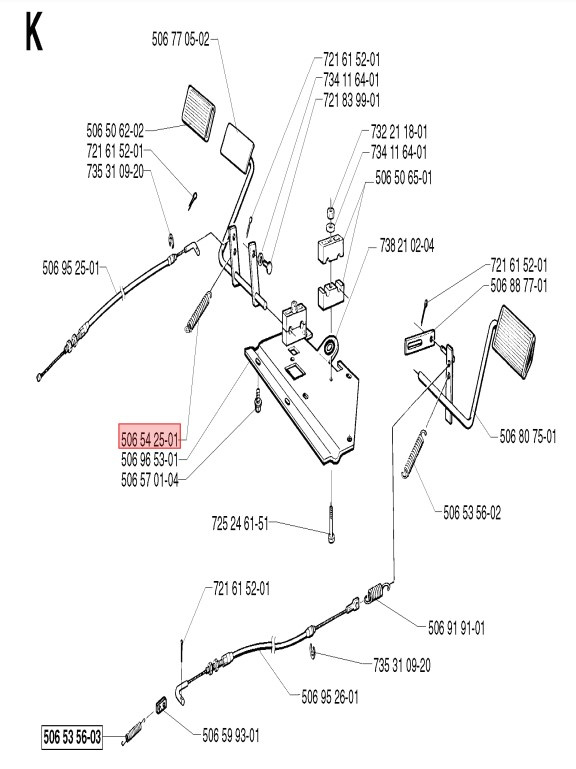 Returfjeder Koblingshåndtag