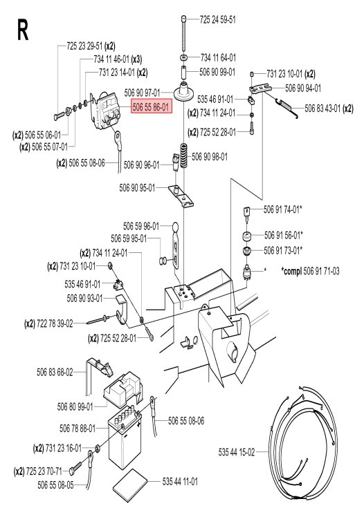 Relæ Rider 11, 13, 850, Jonsered FR13, 2113MA