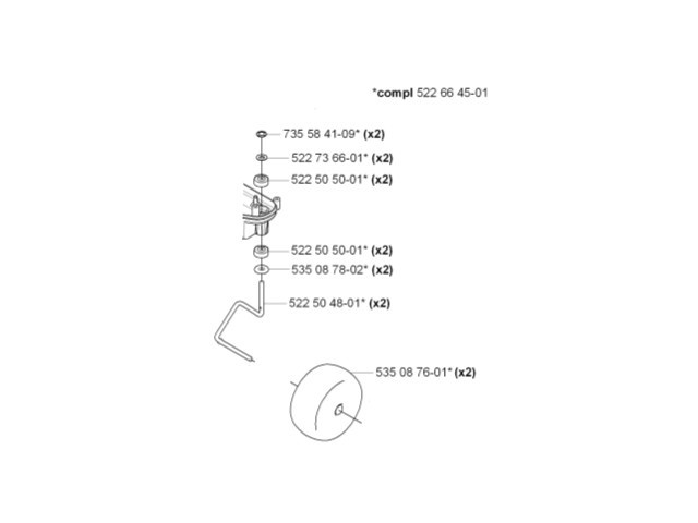 Forhjul kit 6mm 5226645-01
