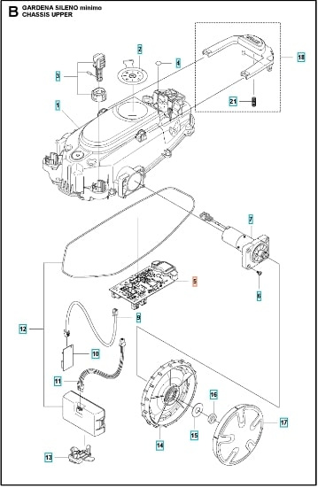 Hovedkredsløb Gardena Minimo / Easilife 5293436-01