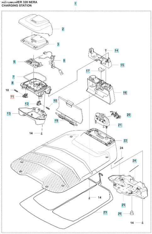 Ladeblik venstre Automower Nera