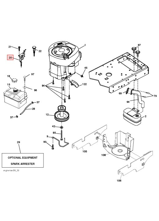 Gasregulering Husqvarna LT151, LT152, LTH151, LTH152, CT151