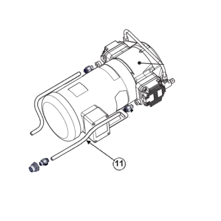 Slange komplet pu 10x6,5mm indvendig diameter blå 2,9 m