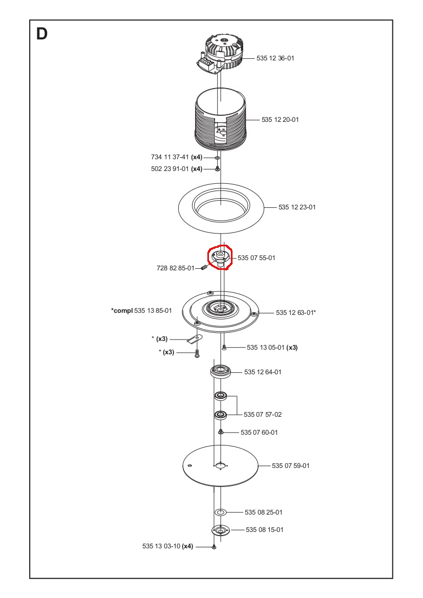Navklippermotor 5350755-01