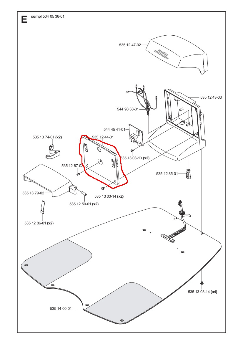 Dæksel Til Ladestation 5351244-01