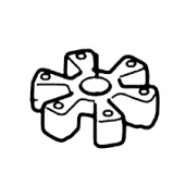 Spjæld Større tandhjulsflange Spjæld Større tandhjulsflange