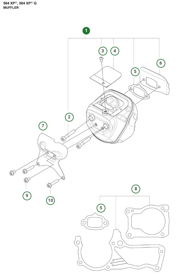 Lyddæmpersæt 564XPG
