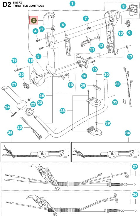 Gashåndtag 537263401 5372634-01