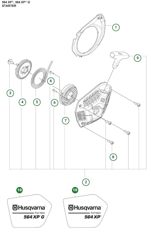 Starterklistermærke 564XP