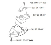 Klingeskærm Husqvarna 323C, 323R, 324RX, 524R, 525R m.fl Klingeskærm Husqvarna 323C, 323R, 324RX, 524R, 525R m.fl