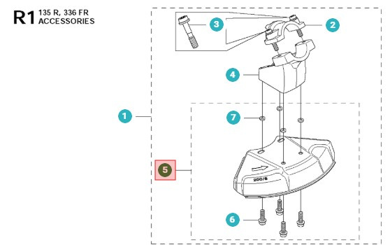 Klingebeskytter 200mm 345FXT, 235R, 545FR, 335RX mfl