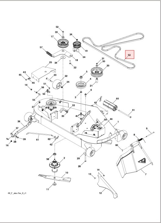 Klippeaggregatrem Husqvarna GT48XLS, GTH26, YT48XLS, YTH2648 m.fl