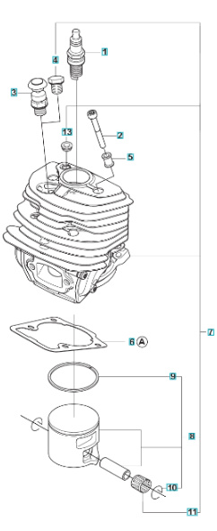 Cylinder Kpl Husqvarna 560XP, 562XP, CS2260