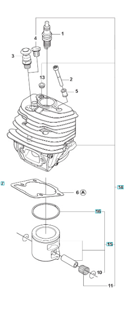 Cylinder Assy Med Stempel Husqvarna 560XP, 562XP, CS2260