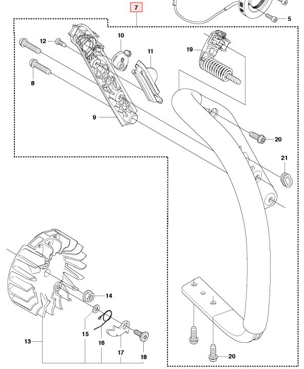 Forreste Håndtag Husqvarna 560, 562XPG